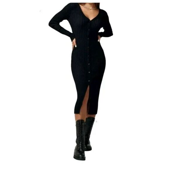 LITA by Ciara Button Down Ribbed Sweater Dress Revolve xxl - Picture 8 of 15